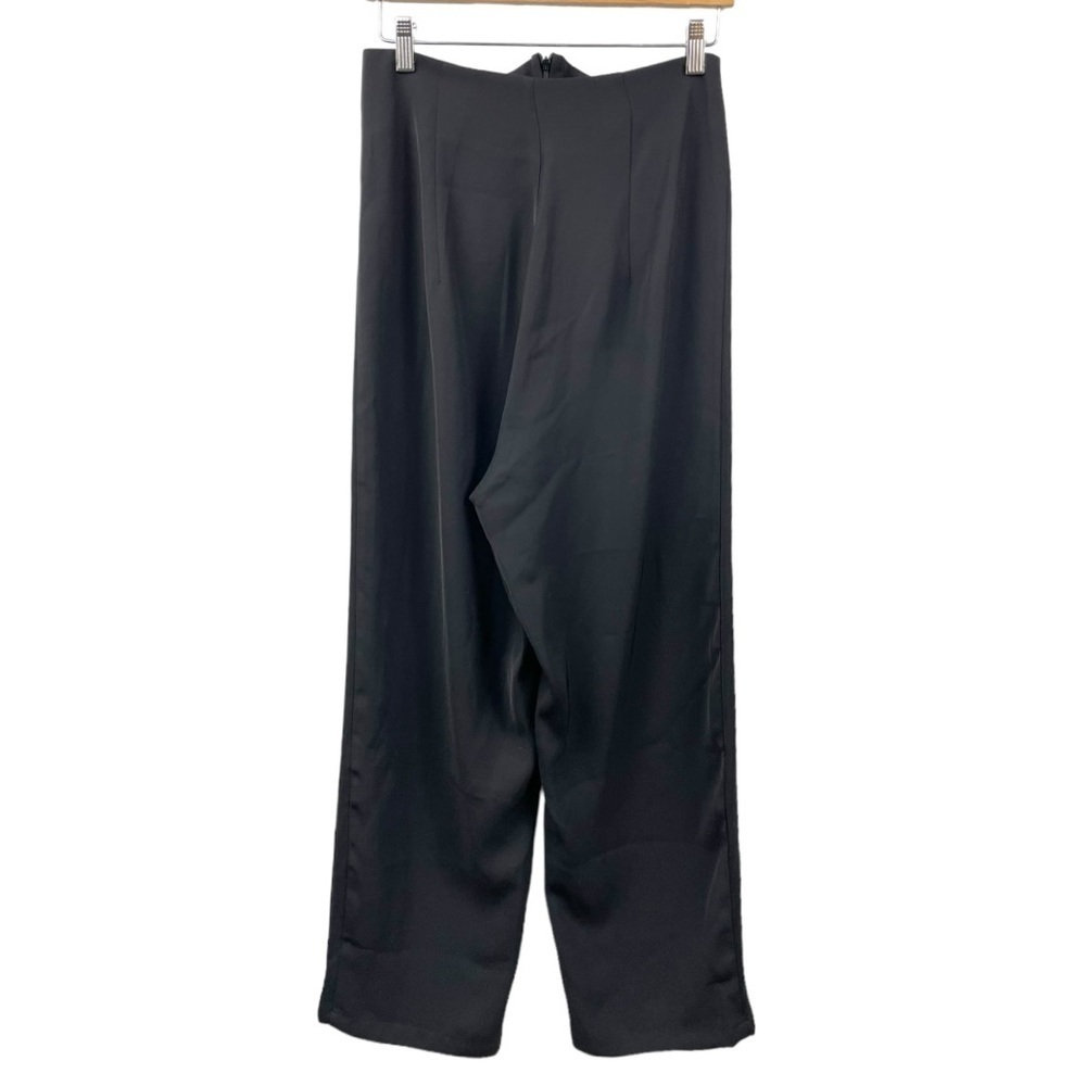 XIN Yi Black Viscose High Waisted Avant Garde Trousers Size S ( Asian L)